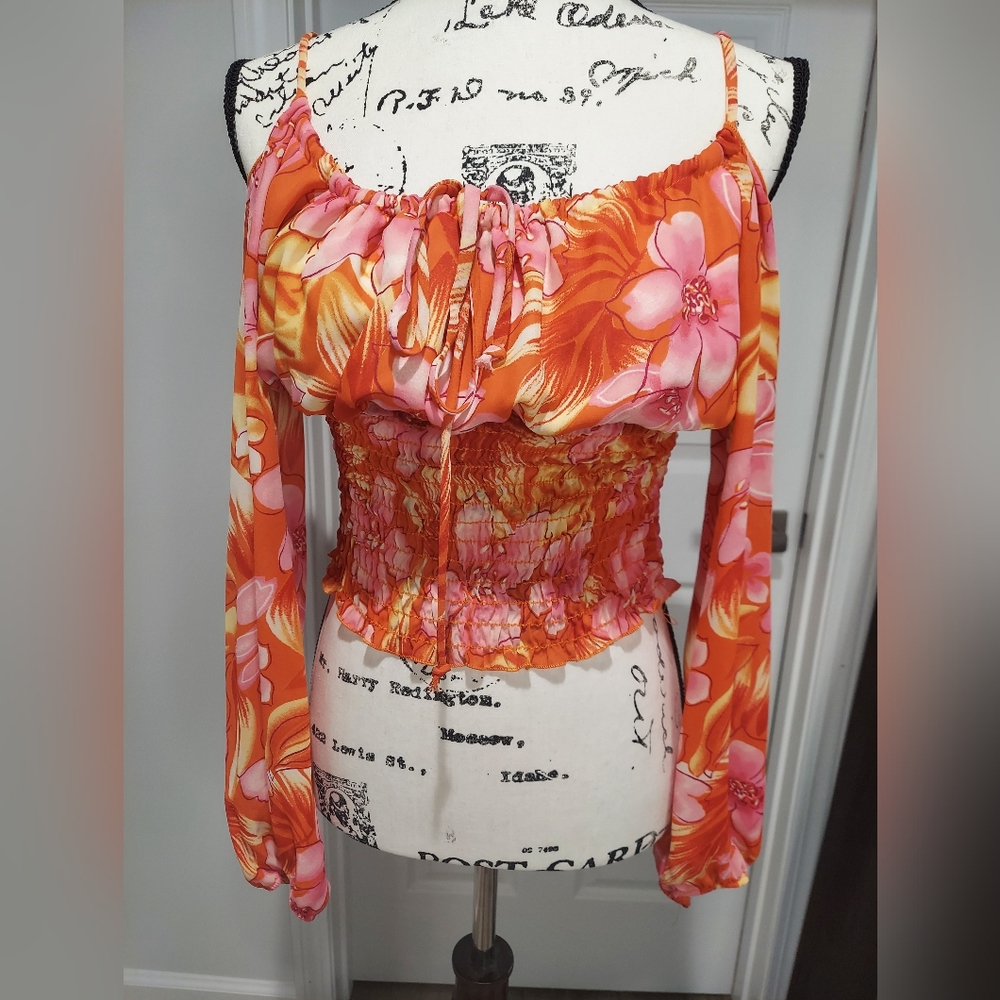 Small Floral Halter w/spaghetti straps